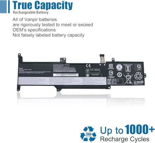 Image of L19C3PF7 L19L3PF5 L19D3PF5 Laptop Battery Compatible with Lenovo IdeaPad 3-14ADA05 3-14ARE05 3-14IIL05 3-14IML05 3-15ARE05 3-15IIL05 3-15IML05 Series 5B10X02607 5B10X02599 11.34V 45Wh 3900mAh