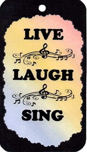 Set of 3 Music Notes Door Hanger, Wall Hanging Sign, Refrigerator Magnet. Musician, Band, Orchestra, Choir Gifts. 5122H Live Laugh Sing image 3