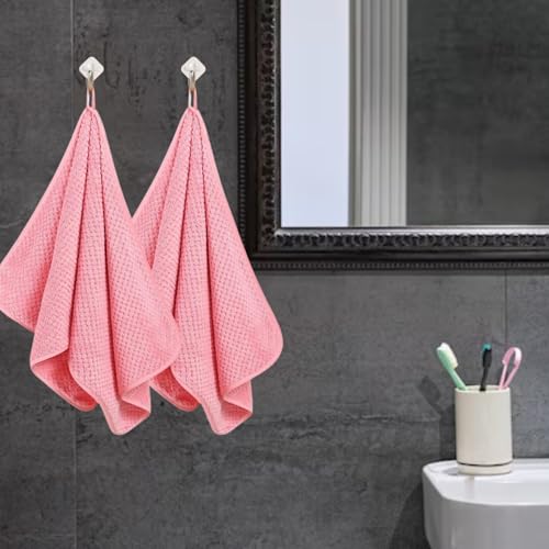 Image of LINEAR Microfiber Hand Towel /Highly Absorbent Hand Towels for Bathroom /Soft Hand Microfiber Face Towel /Towel for Men, Women,Gym (SIZE-75x35) (Pink)