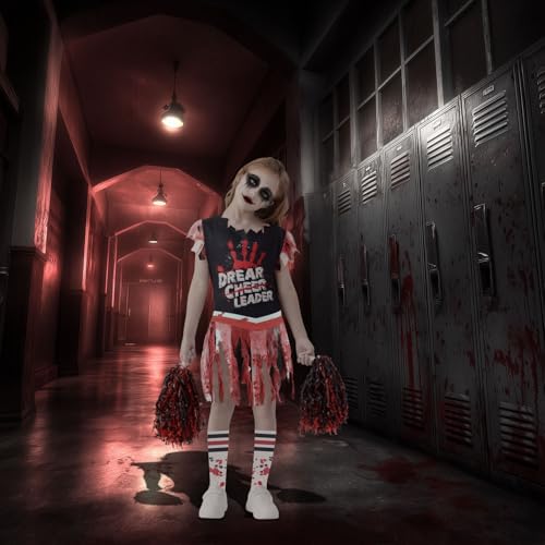 Disfraz de porrista zombie para niña miniatura 6