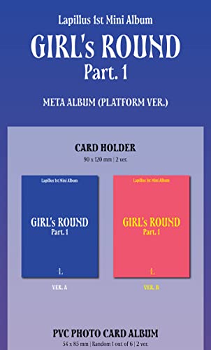 DREAMUS GIRL's ROUND Part.1 Platform B-PINK Version Card Holder+1p PVC PhotoCard Album+2p Autograph Message PhotoCard+Accordion Booklet+Tracking Sealed