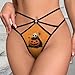 Halloween Costume Pumpkin Skeleton Women's Thongs Sexy T-back Soft G-string Fashion Underwear Low Waist Undies for Dating