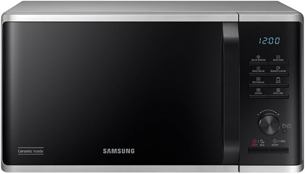 Samsung Forno a Microonde Grill Cottura Croccante MG23K3515CSE1 con Piatto Doratore incluso, Programmi Automatici, Quick Defrost, Capacità : 23L, Colore: Silver, LxAxP: 48,9 x 27,5 x 39,2 cm - 1