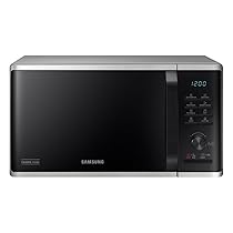 Samsung Forno a Microonde Grill Cottura Croccante MG23K3515CSE1 con Piatto Doratore incluso, Programmi Automatici, Quick Defrost, Capacità: 23L, Colore: Silver, LxAxP: 48,9 x 27,5 x 39,2 cm