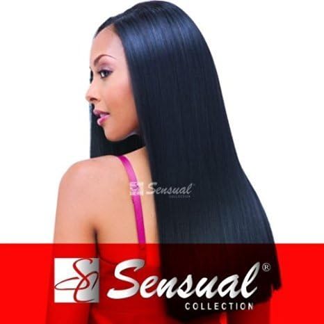 SENSUAL 10" Silky Yaki 100% REAL HUMAN HAIR EXTENSIONS WEAVE #1B