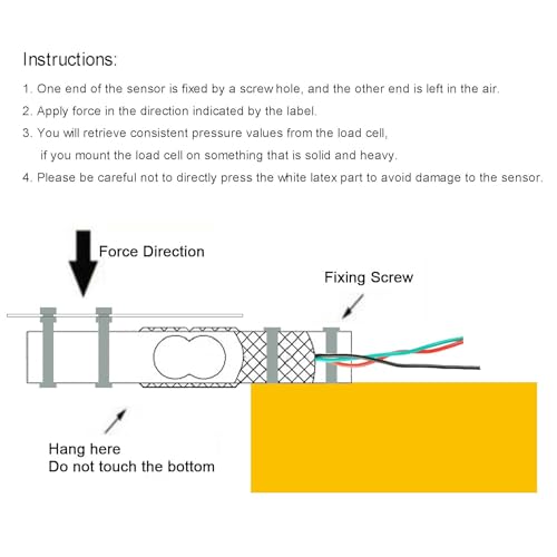 ALAMSCN 2 Stück 5kg Wägezelle Gewichtssensoren Digitaler Waage Wägezelle + 2 Stück HX711 Wägezelle Gewicht Sensor Modul für Arduino Mikrocontroller DIY (5kg+HX711)