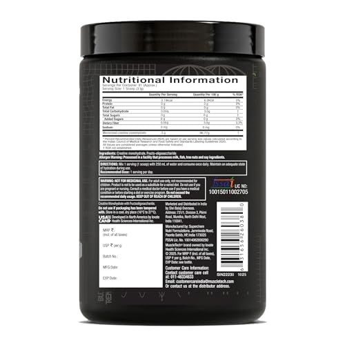 Image of MuscleTech Platinum Creatine Micronized Powder | 81 Servings | Creatine Monohydrate | Supports Strength, Power & Muscle Recovery | MuscleTech Creatine Unflavoured - 250g