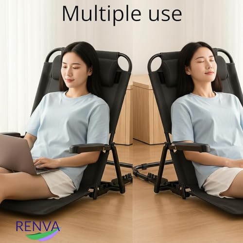Image of RENVA Adjustable Sit Up Back Rest, Armrest Backrest Chair, 7 Speed Adjustment,Premium Stainless Steel Heavy Duty Adjustable Back Rest for Bed Back Support for Post Surgery