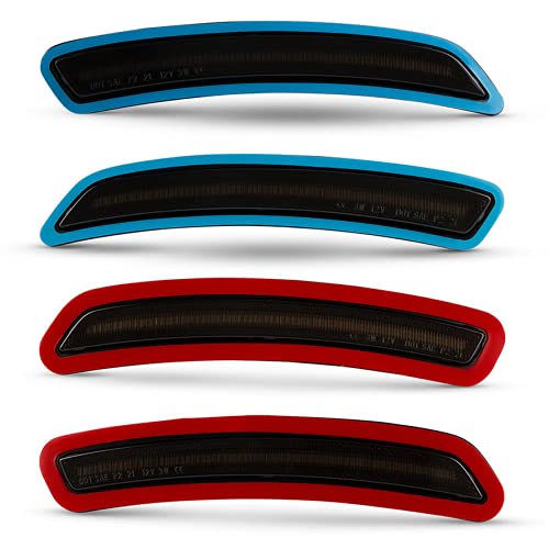 For 2020 2021 Toyota Supra Smoked LED Side Markers Corner Lights (Smoke Lens) (Amber Fronts) (Red Rears) DRL