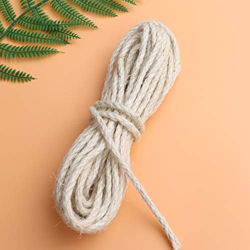 Exceart 6 mm 10 m Corda de Sisal para Gatos Escalada Moldura de Cânhamo Corda de Cânhamo Ferramenta