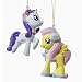 Kurt Adler 2 Assorted My Little Pony Rarity and Futtershy Christmas Ornaments