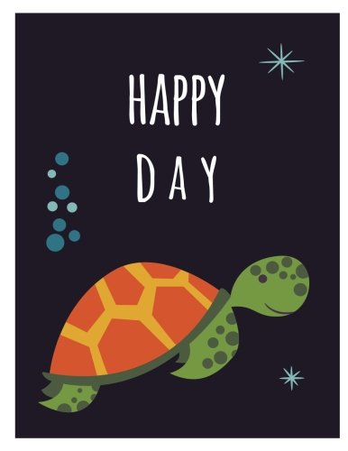 Composition Notebook, Turtle Happy Day