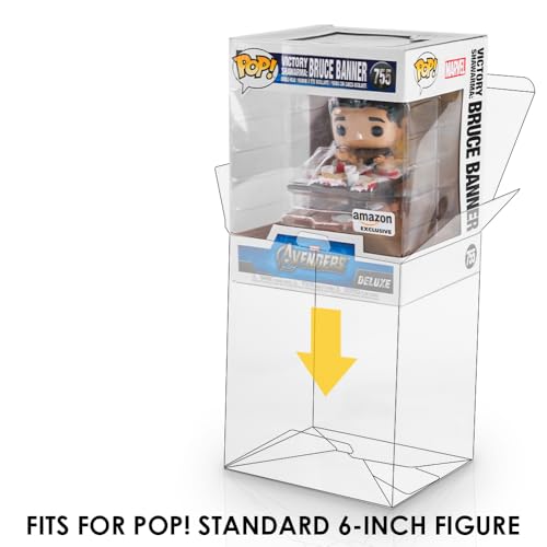 Baskiss 3 Pack Protector Case for Funko Pop 6 inch Figures, 0.5mm Thick, No Protective Film Need Clear Display Box with Locking Tab, Scratch-Resistant, Waterproof and Dustproof (3)