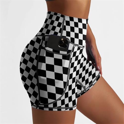 High Waisted Biker Shorts for Women Running Sports Workout Yoga Shorts with Pockets3