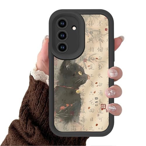 Omyzo Kawaii Funda para Samsung Galaxy A14 5G 6,6' con Cartoon Cute Gato Patrón Diseño Silicona TPU Cáscara, Ultrafina Antichoque Protectora Bumper Cover Case, Niña
