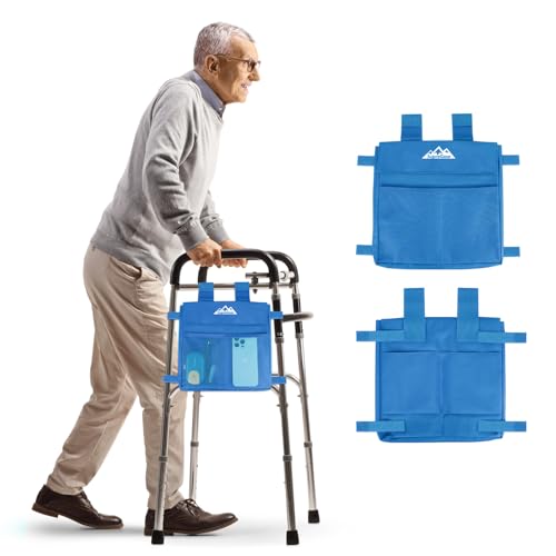 Sac de déambulateur Supregear, panier bleu résistant à l'eau pour déambulateurs pliants