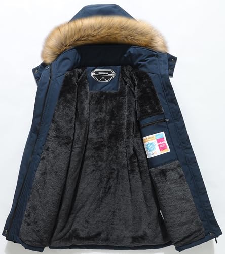 Image of MOERDENG Women's Waterproof Ski Snow Jacket Winter Warm Hooded Snow Coat Mountain Windproof Ski Jacket For Women
