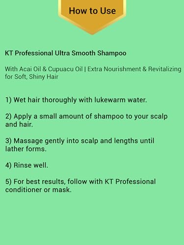 Image of KT Professional Keratin Protein Ultra Smooth Shampoo Sulfate Free Paraben Free Straightening Smoothening Treatment Extra Nourishment Moisturization120ml