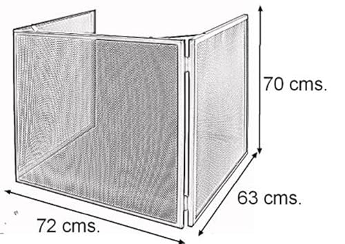 Imex El Zorro – Protector Estufa Pellet | 67x60x71 cm | Estructura Metálica de Tres Cuerpos Resistente al Calor | Ideal para Proteger Niños, Mascotas y Evitar Chispas - imagen 4
