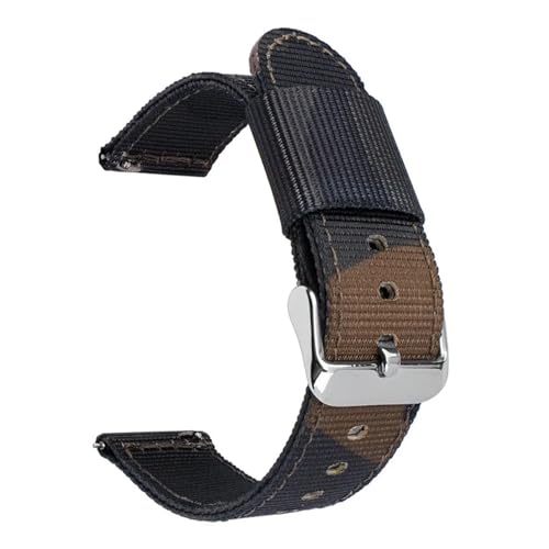 [DNYXGDGSL] ʃLoXiCXgbv 18mm 20mm 22mm 24mm Samsung Galaxy Watch 5 4 Active 2 Sport X}[gEHb`oh Huawei GT 2/3Ή(Brown Camo0