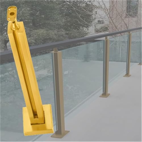 Adjustable Stainless Steel Stair Balusters - 270° No-Punch Railing Posts for Balconies & Terraces, 40in (100cm) Height, Durable Spindles for Modern Staircases