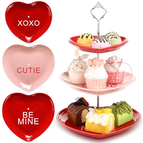 Lallisa Valentine 3 Tier Ceramic Cupcake Stand...
