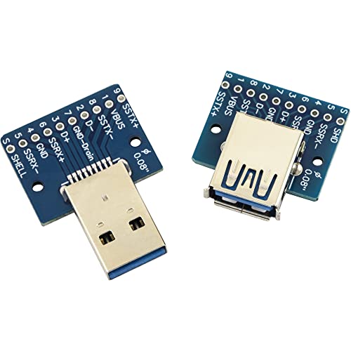 Adaptador USB 3.0 Tipo A Macho y Hembra Breakout Board 6 Pzas miniatura 4