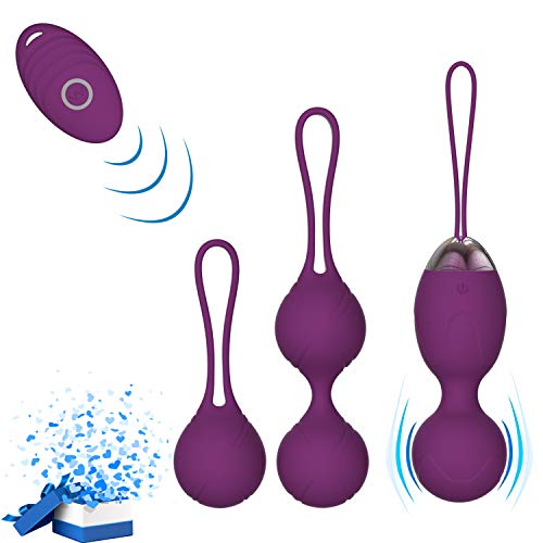 MINC Hot 2 in 1 Kegel Balls for Beginners Ben Wa Balls for Tightening Kegel Exercise Weights-Doctor Recommended for Bladder Control Pelvic Floor Massager Ball Kegel Sets …… (Purple)