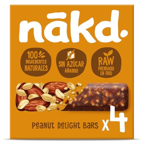 Nakd Barritas de Fruta y Cacahuete, 4 x 35g
