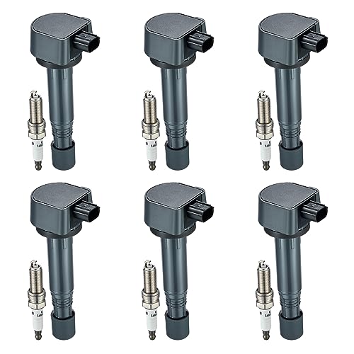 Image of BDFHYK Ignition Coil Pack UF624 and Iridium Spark Plugs 97390 Compatible with Honda Pilot Ridgeline 2009-2014 Acura RDX ZDX Honda Oem Coil Pack Coil for Acura 3.5L 3.7L V6 Set of 6