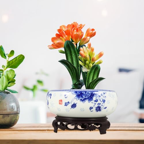 Pot de fleurs en céramique blanche pour jonquilles et succulentes - 8