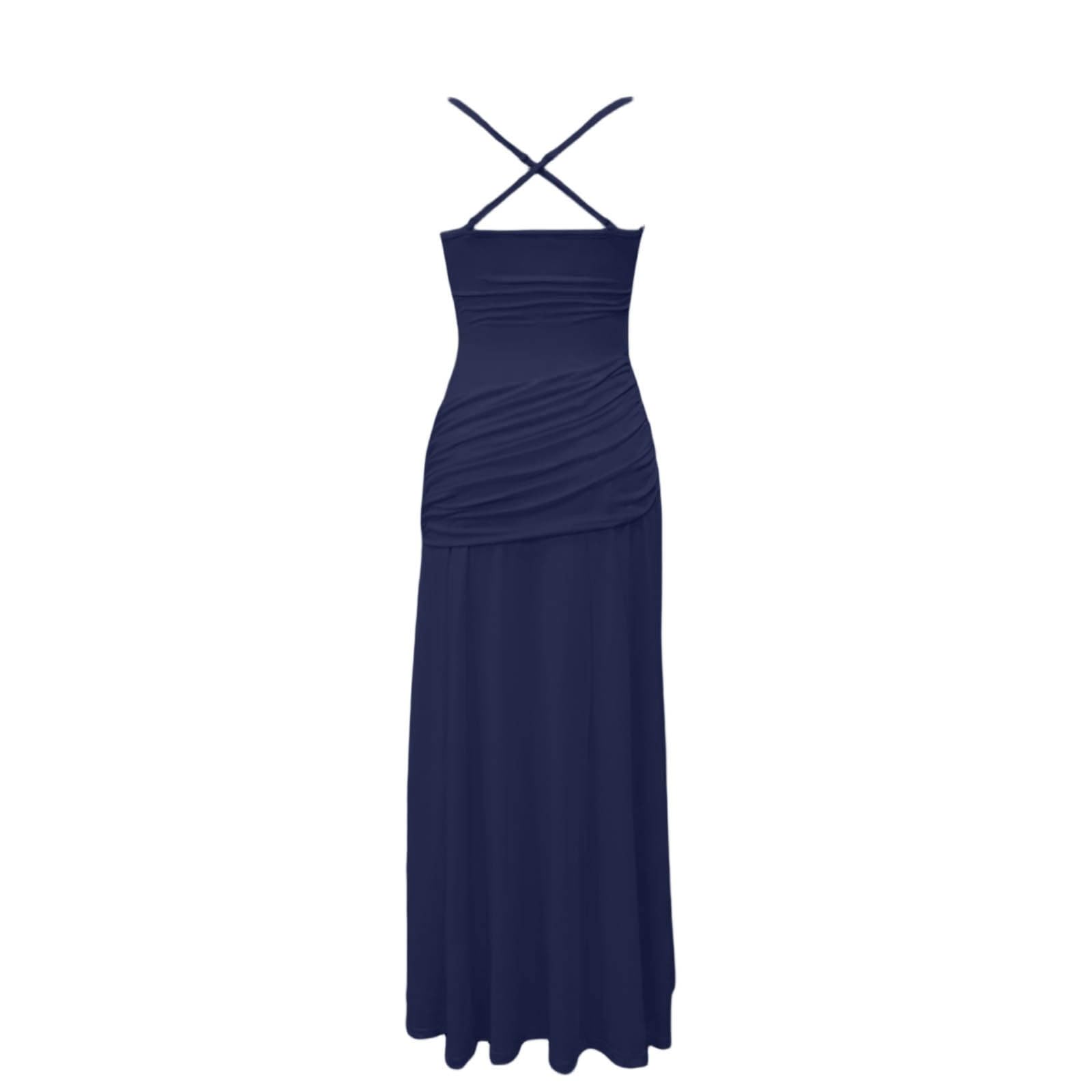 Générique Robe de Soirée Cocktail Longue - Robe de Demoiselle d'honneur pour Femme sans Manches Robes Chic et Elégant pour Fête Soirée Bal Promo Cérémonie Mariage Invité