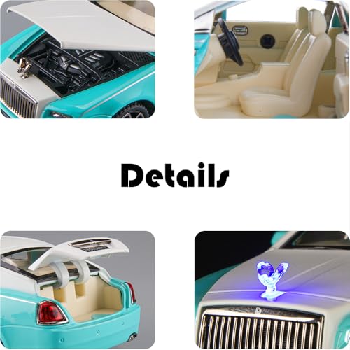 Modelo de Auto a Escala 1:32 Azul con Luz y Sonido miniatura 3