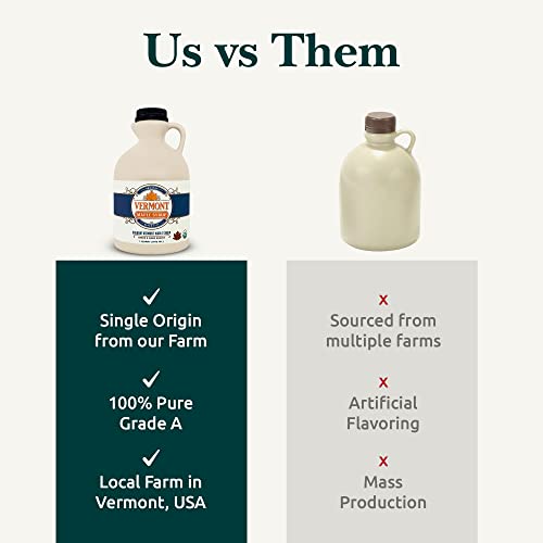 Vermont Maple Syrup 64 Oz Grade A, Dark Robust Organic Maple Syrup thumb #3