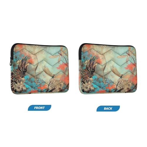 Funda para portátil 13-14 pulgadas con flores coloridas impermeable y anti impactos miniatura 2