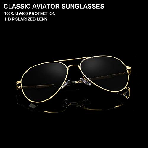 Image of GLEYEMOR Polarized Small Aviator Sunglasses for Small Face Women Men Juniors, 52mm
