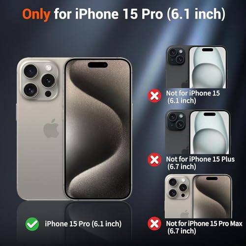 Image of iPhone 15 pro Magsafe Hard Back Case | Matte Design & 360 Protection | Military-Grade Apple iPhone 15 pro Cover | Strong Magnet Back - Blue