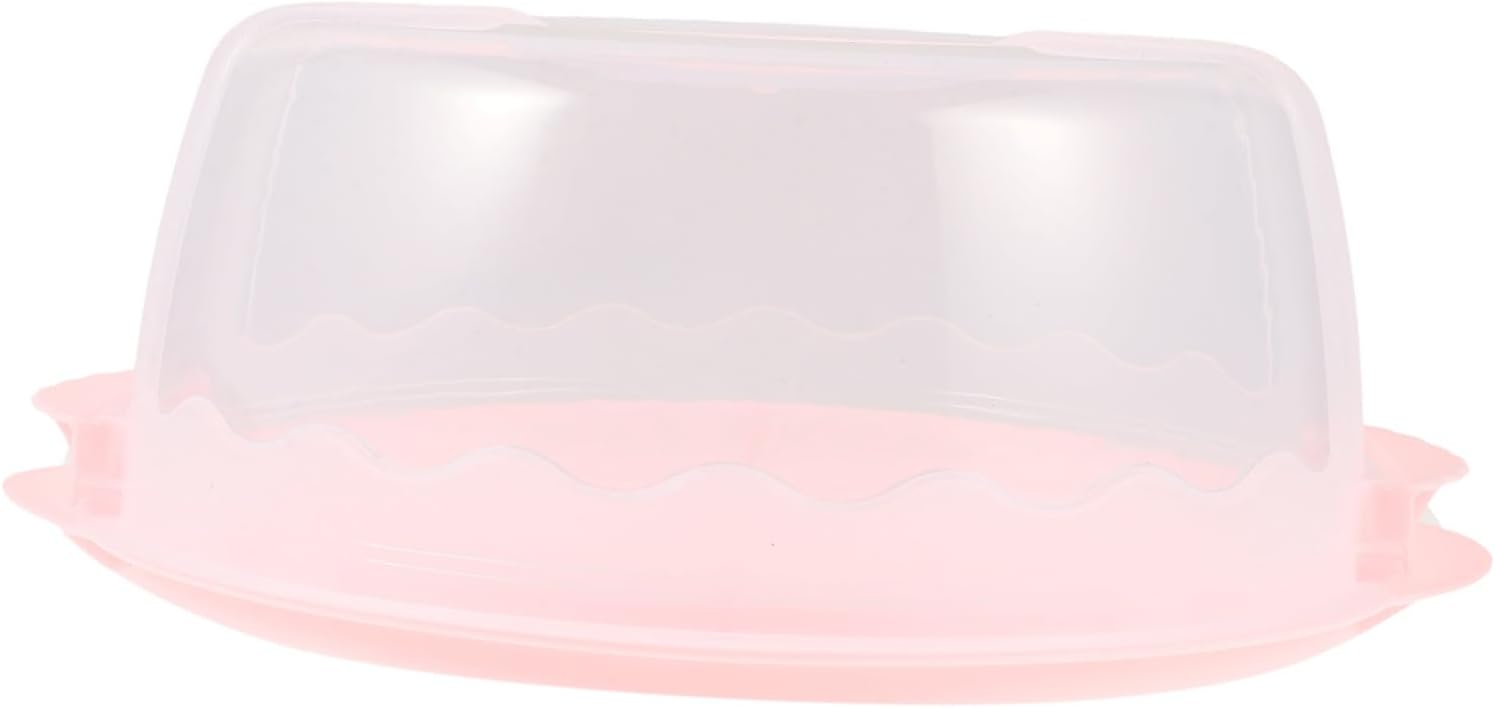 Alipis 2pcs Transparent Cake Carrier with Dome Reusable Handheld Dessert Container for Parties -resistant Base for Cakes Pies and More