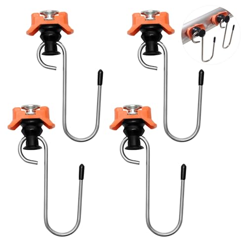 Accesorios de riel de aerolínea, 4 pernos individuales, anillo de conexión en S u ojos de amarre para rieles de aerolíneas, camiones, caravanas, remolques, carga de amarre segura, ayuda de transporte