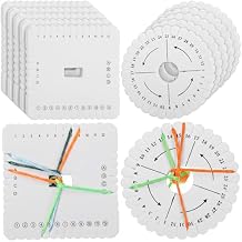 KALLORY 12 Pcs Kumihimo Disk Braiding Wheel - EVA DIY Handmade Braiding Tools for Bracelet Making, Square & Round Kumihimo Supplies for Beginners, Home & Classroom Craft Supplies