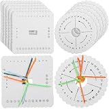 KALLORY 12 Pcs Kumihimo Disk Braiding Wheel - EVA DIY Handmade Braiding Tools for Bracelet Making, Square...