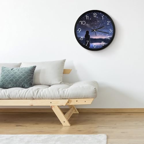 Horloge murale 25,4 cm à piles et silencieuse pour salon