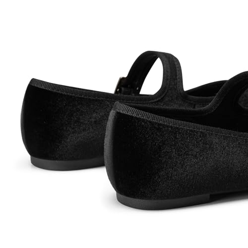 Trary Women's Ballet Flats,Square Toe Velvet Mary Jane Shoes Women,Comfortable Dress Shoes for Women Dressy,Size 9.5 by Trary - Used condition - Image 4