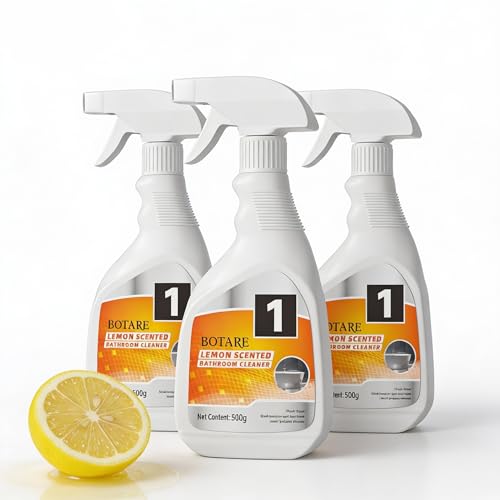 Botare Bathroom Shower Cleaner, Daily Household Powerful Cleaner Spray for Tile, Bathtub, Glass & Wall, Lemon Scent