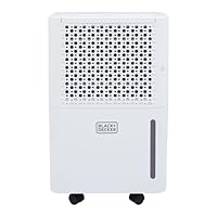 BLACK+DECKER 12L Smart Dehumidifier & Ionizer, 4 Modes, Quiet, 2.1L Water Tank, 24 Hour Timer, White, BXEH60016GB