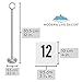 MODERN LIFE DECOR 12 Inch Table Number Holder Stand (12 Pack) Sturdy Chrome Place Card Holder To Use As Restaurant Table Numbers, Menu Holder, Photo Stand & more - Bonus Set of Numbered Cards Included