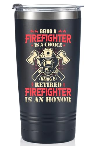 Onebttl Retired Firefighter Gifts for Men, Stainless Steel Fireman Tumbler 20 oz - Being...