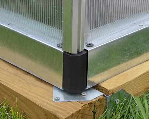 Palram - Canopia Bella Hobby Greenhouse, 8' X 8', Silver With Twin Wall Glazing #TOP6