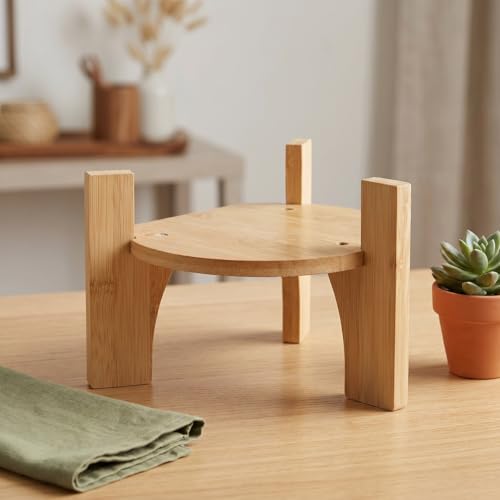 Cabilock Bamboo and Wood Beverage Dispenser Stand Round Base 6.89 Inch Drink Dispenser Holder for Water Jug Suitable for Home Parties Catering Events by Cabilock - Image 4