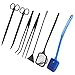 7in 1 Edelstahl Aquarium Aquascaping Set, Aquarium Scheren und Pinzette Spatel Werkzeug Satz Aquarium Tank Aquatic Pflanze Werkzeuge Sets für Fische und Wasserpflanzen Trimmen